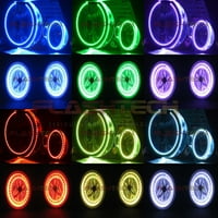 Flashtech LED RGB Мулти цветен хало за пръстен и фар за мъгла за Lincoln Mark Lt 06- V. Смяна на цвета на Fusion