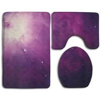 Цветна галактика пространство Магическа мъглявина Планета за баня килими комплекти килим за килим контур и капак на тоалетния капак