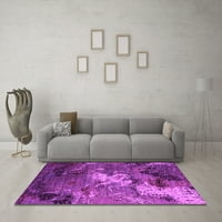 Ahgly Company Indoor Round Ориенталски розови килими от индустриална зона, 5 'кръг