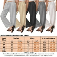 Niuer еластични панталони за талии за жени памучни панталони широки крака палацо ежедневни теглене на разхлабени йога плажни панталони