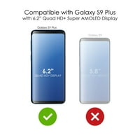 DistrentInk Clear Shockproof Hybrid Case за Samsung Galaxy S9+ Plus - TPU Bumper Acrylic Back Tempered Glass Protector - Еднорозите са истински. Знам как да ги направя