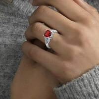 Жените звънят цветни цирконови сватбени бижута пръстени с размер сплав 6- Подарък пръст