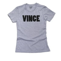 Vince - Весел цвят на парите Графична женска памучна сива тениска