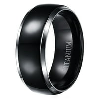 Неговият и нейният трио стерлинги сребро черна сватбена лента годежен пръстен 8 10