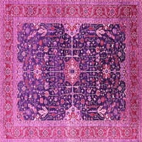 Ahgly Company Indoor Rectangle Oriental Pink Industrial Area Rugs, 7 '9'