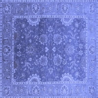 Ahgly Company Indoor Rectangle Oriental Blue Industrial Area Rugs, 8 '10'
