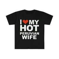Обичайте моята гореща перуанска съпруга брачен съпруг Перу унизиска тениска S-3XL