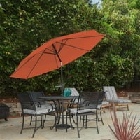 Крак чадър с вътрешен двор с автоматично наклон, портокал