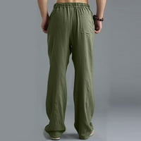 Бельо Панталони работни панталони за мъже мъже Пролет Лято панталони Живопис Памук хлабав плюс размер мъжки панталони армия зелен м