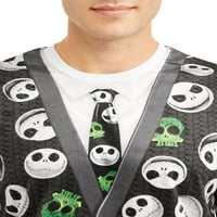 Накратко заявен Мъжки лицензиран комплект жилетка пижама