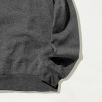 Суичърс за педари за жени Crewneck пада големи суичъри Небрежни пуловер тъмносин, 2xl