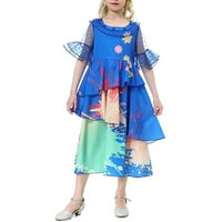 Phenas деца момичета Isabella Dress Encanto Косплей костюм Mirabel Madrigal Summer Princess Ress Up Up
