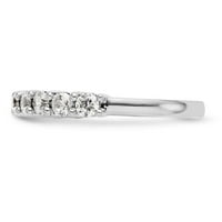 Твърди 14к Бяло Злато девет камък диамант венчален пръстен пръстен с Ц кубичен цирконий размер 5