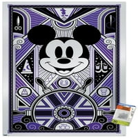 100 -годишнина на Disney - Deco -Luxe Mickey Mouse Tall Poster с pushpins, 22.375 34