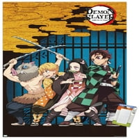 Demon Slayer - Group Art Wall Poster, 22.375 34