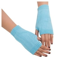 Ръкавици средни жени момиче плетена ръка без пръсти поддържа топло зимни ръкавици мека топла ръкавица