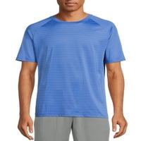 Мъжка и едра активна Асиметрична раирана тениска на Ръсел до размер 5ХЛ