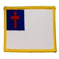Християнски флаг Религиозен моторист 2 Желязо или шиене на бродиран пластир PPMPW5090