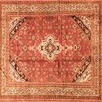 Ahgly Company Indoor Square Persian Orange Traditional Area Rugs, 5 'квадрат