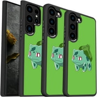 Съвместим с Samsung Galaxy S Ultra 5G Phone Case Matte Hard Back & Soft Edge -Bulbasaur 2BG449