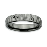 Сребрен сребърен черно поставен пръстен