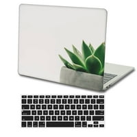 Kaishek Hard Shell Case, съвместим с MacBook Pro S + Black Keyboard Cover Model A1398, без CD-ROM USB-C Plants Series 0392