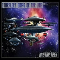 Star Trek - кораби на ламинирания и рамков плакат на линията