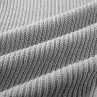 Детесбула пуловери за жени Просвещение Женски моден солиден ежедневен O-Neck Pocket Pocket плетен пуловер Плетене отгоре