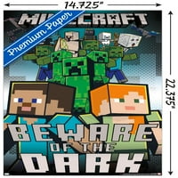 Minecraft - Пазете се от плаката на тъмната стена, 14.725 22.375