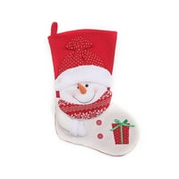 Jiaroswwei снежен човек модел подарък чанта визуален ефект не тъкана коледен стил ярък цвят на чорапа за подарък за дома