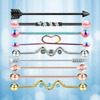 Crystal Labret Stud Lip Forward Jewelry Lip - цветни