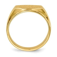 14к жълто злато мъжки печат пръстен