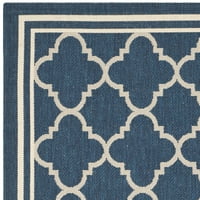 Дворният двор Алина Геометричен вътрешен килим за бегач, 2'3 10 ', Военноморски бежов