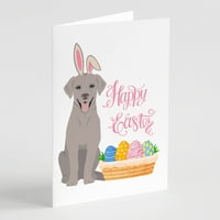 Сив лабрадор Retriever Великденски поздравителни картички и пликове на