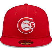 Мъжка нова ера червена Ванкувър Канадска автентична колекция 59ФИФТИ монтирана шапка