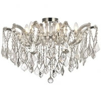 Si Light Flush Mount-Chrome Finish-Royal Cut Crystal Type Bailey Street Дом 390-Bel-3338618