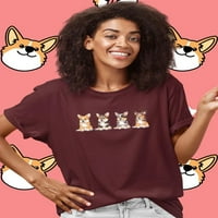 Тениска за банер на Corgi Pups -Image -Image от Shutterstock, женска среда