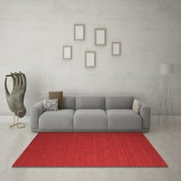 Ahgly Company Indoor Square Abstract Red Contemporary Area Rugs, 3 'квадрат