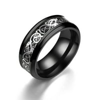 Джиюгала пръстени за мъже титаниев стоманен драконов пръстен със сребърен златен дракон от неръждаема стомана пръстен