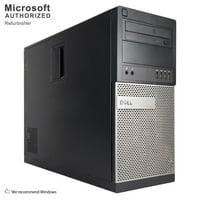 Сертифициран използван Dell Optiple Tower Intel Core I5- 3. G 8GB RAM 2TB HDD DVD устройство USB Wifi USB BT 4. HDMI DP VGA WIN PRO BITS Година гаранция