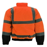 Мъжки клас Безопасност с висока видимост Водоустойчиво отразяващо неоново работно яке