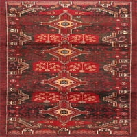 Ahgly Company вътрешен квадрат традиционен сиен кафяв персийски килими, 7 'квадрат