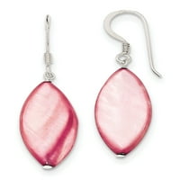 Стерлинг сребърни розови обеци от перла