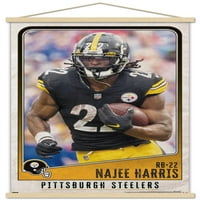 Pittsburgh Steelers - Najee Harris Wall Poster с магнитна рамка, 22.375 34