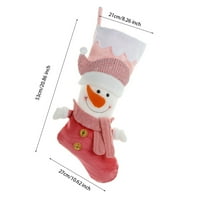 Коледни чорапи голям капацитет очарователен DIY домакински офис училище бар празник Xmas Decoration Decoration Gift Bag Accessories Snowman