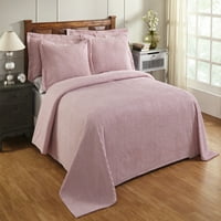 По -добри тенденции Jullian Solid Patcher памук за всички възрасти Queen Bedspread Set - Pink