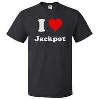 Тениска на Heart Jackpot - Обичам джакпот тениски подарък