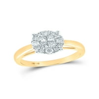 Бижута 14kt жълто злато дамски принцеса диамантен булчински сватбен годежен пръстен cttw