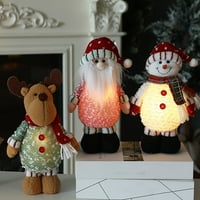 Коледна плюшена играчка може да свети Санта снежен човек кукла Светлина кукла*