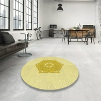 Ahgly Company вътрешен правоъгълник с шарени слънчеви жълти килими, 2 '4'